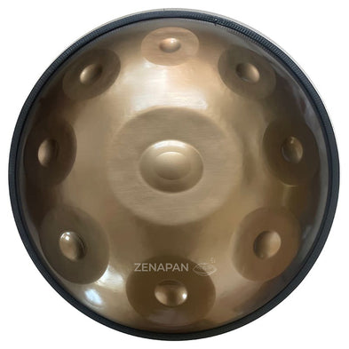 Handpan, frequence 432hz, frequence 440hz, hang drum, hang, Zenapan, sol mineur, handpan origine, acheter handpan, handpan mini, 9 notes, doré