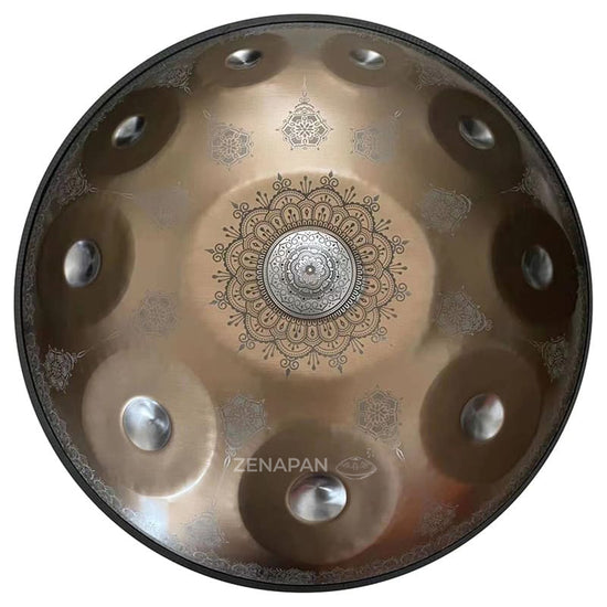 Handpan, frequence 432hz, frequence 440hz, hang drum, hang, gamme Ré mineur Kurd, Zenapan, Do majeur, handpan origine, acheter handpan, couleur bronze